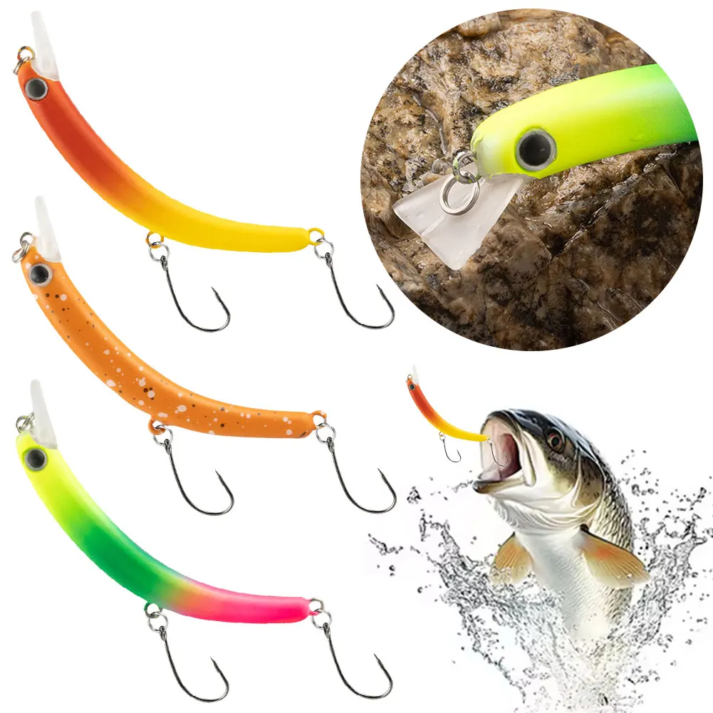 Sinkende Köder Biegung Köder Crankbait 4g 63mm Forelle Wobbler Angeln Locken Künstliche Harten Köder Angeln Zubehör