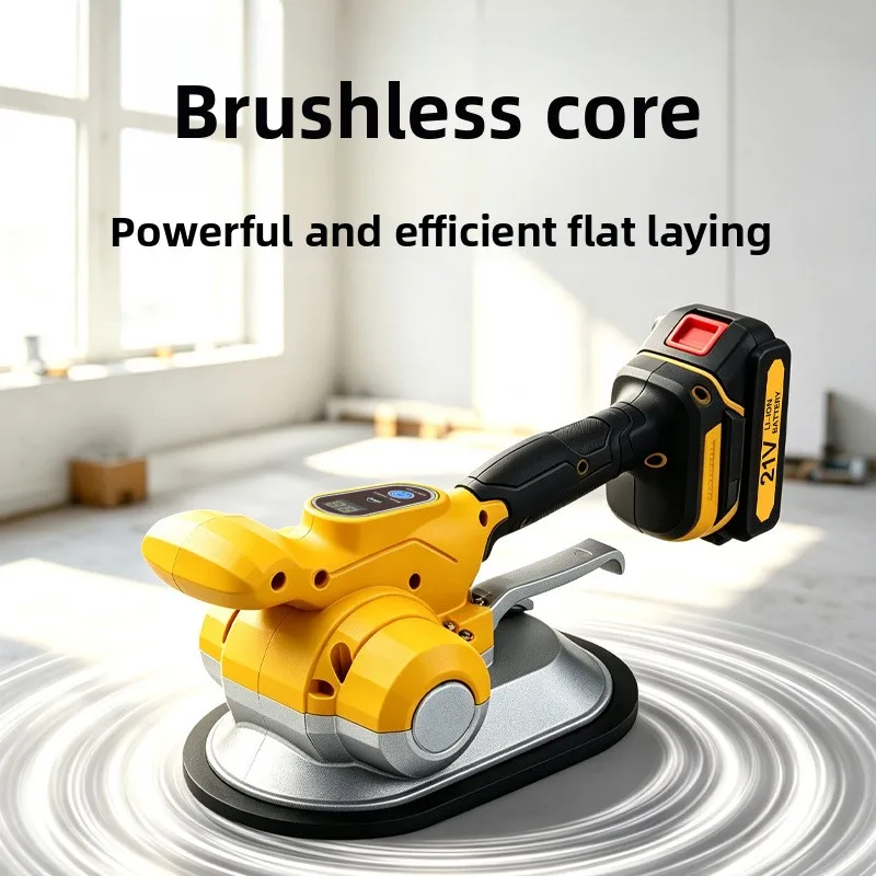 Multi‑Gear Adjustable Lithium Battery Tile Vibrator Suction Cup Tiling Machine for Wall Floor Ceramic Tile Installation