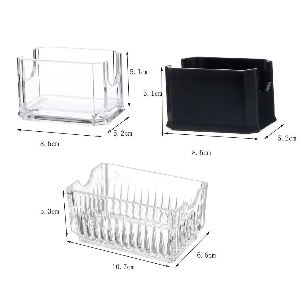 New Transparent Tea Bags Storage Box Acrylic Sugar Bag Stand Sugar Packet Sorting Case Large Capacity Home Table Organizer