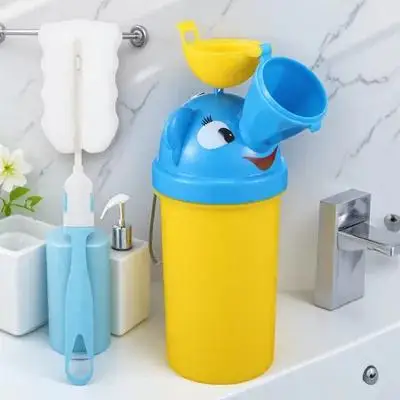 

Portable Urine Bucket for Kids Yellow ABS Travel Potty Toddler Outdoor Baby Boy Pee Training Urinals No Leaks Strong Seal Fits
