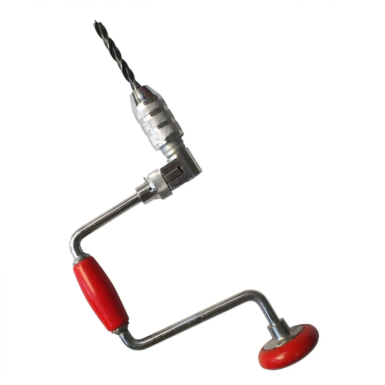 Bow-Style Hand Red Grip Handles Manual Bow Metal for Hole-Making