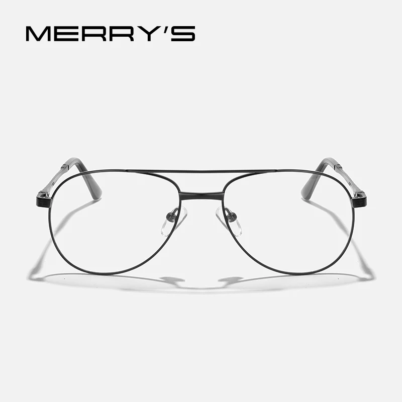 MERRYS DESIGN Classic Pilot Glasses Frames For Men Women Titanium Alloy Optical Eyeglasses Male Luxury Glasses Frames S2370