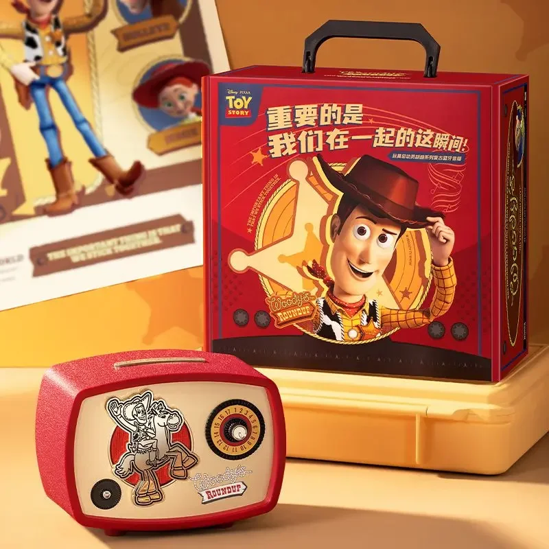 Toy Story New Bluetooth Speaker Disney Anime Character Woody Accessories Decoration Retro Speaker Kawaii Christmas Birthday Gift