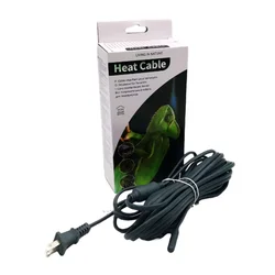 Reptile Heating Cable Waterproof Silicone Rubber Power Cord 15W 80W Temperature Gradient Soft and Durable Material