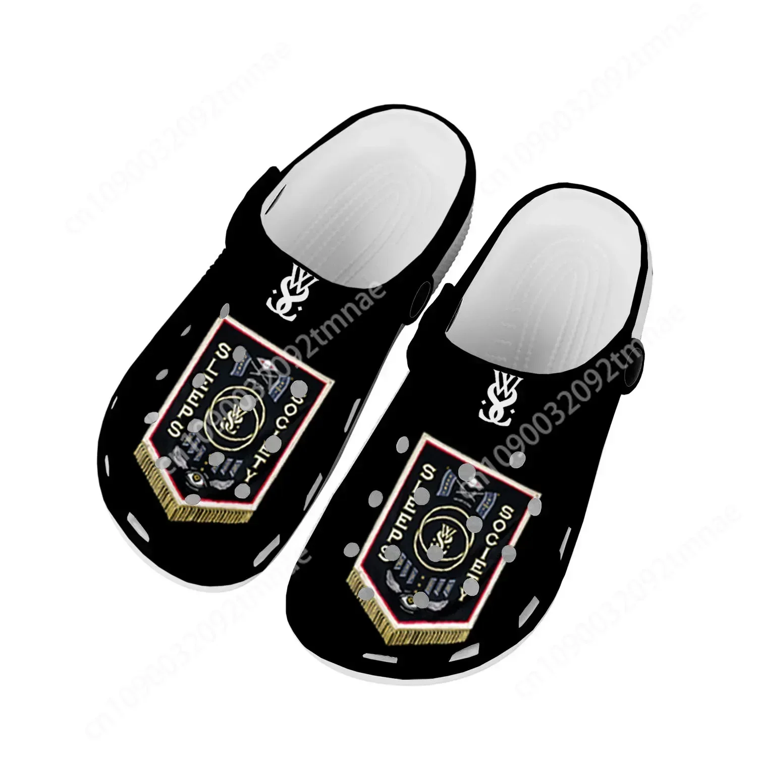 

While She Sleeps Metalcore Band Home Clogs Custom Water Shoes Mens Womens Teenager Shoes Clog Breathable Beach Hole Slippers