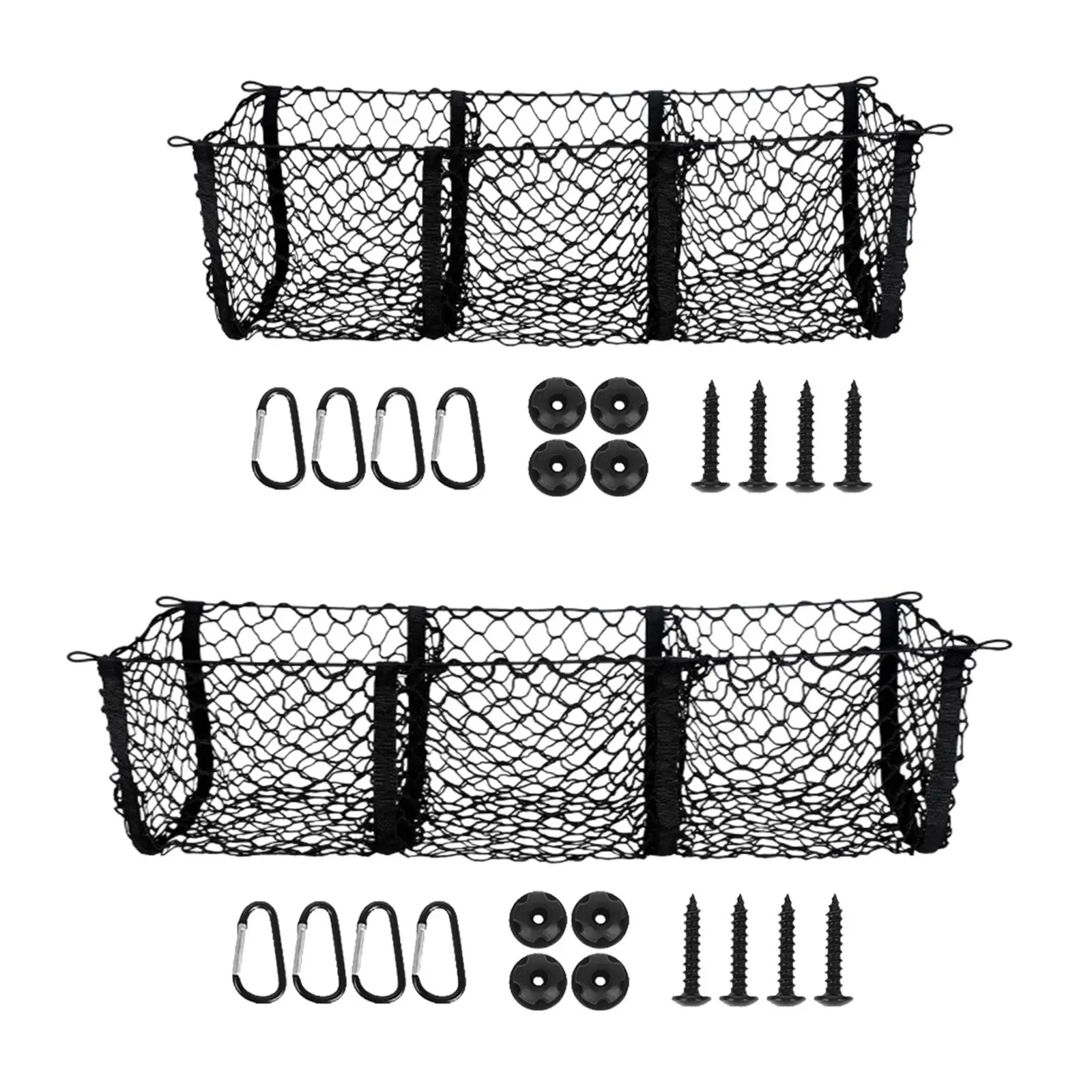 Cargo Storage Net Large-capacity Detachable Sturdy Stretchy Easy Installation Car Accessories for SUV Pickup Truck Vehicle