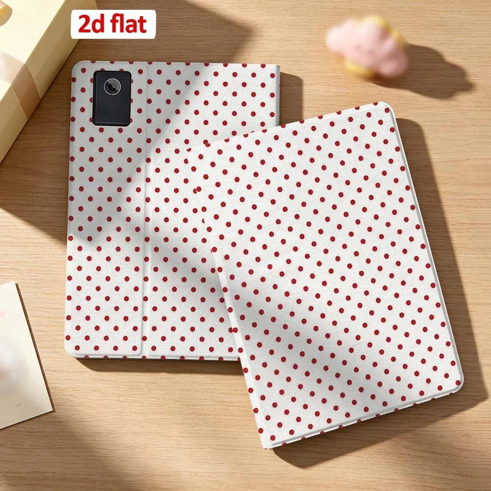 

White Background Red Dots Case For Lenovo Xiaoxin Pad 11 P11 P12 Gen 2 Pro Plus Idea Tab GT 5G Pen Tray Tablet
