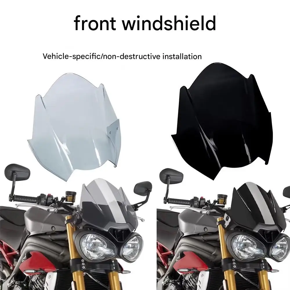 For Triumph Street Triple 765 RS Motorcycle Windshield 2017-2022 Taller And Larger Screen Unpainted Street Triple 765 RS Part