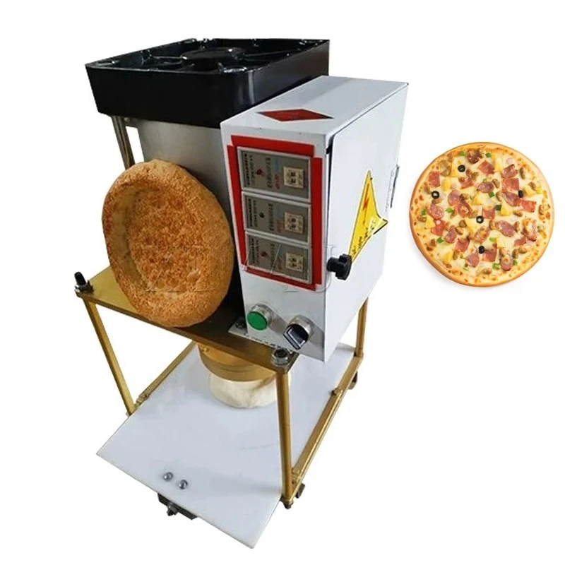 Pneumatic Pizza Former Dough Press Machine Stainless Steel Dough Flattening Machine Commercial Food Processor
