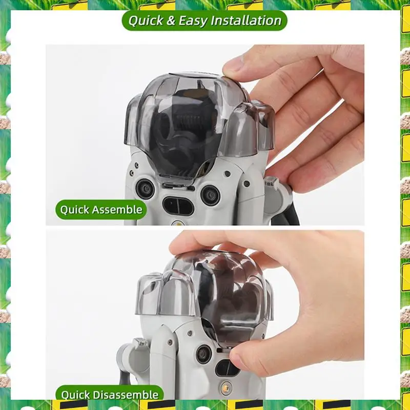 3C Electron SUNNYLIFE 1 Piece Lens Cover Gimbal Integrated Quick-Release Protective Cover Transparent-Gray Plastic For DJI Mini