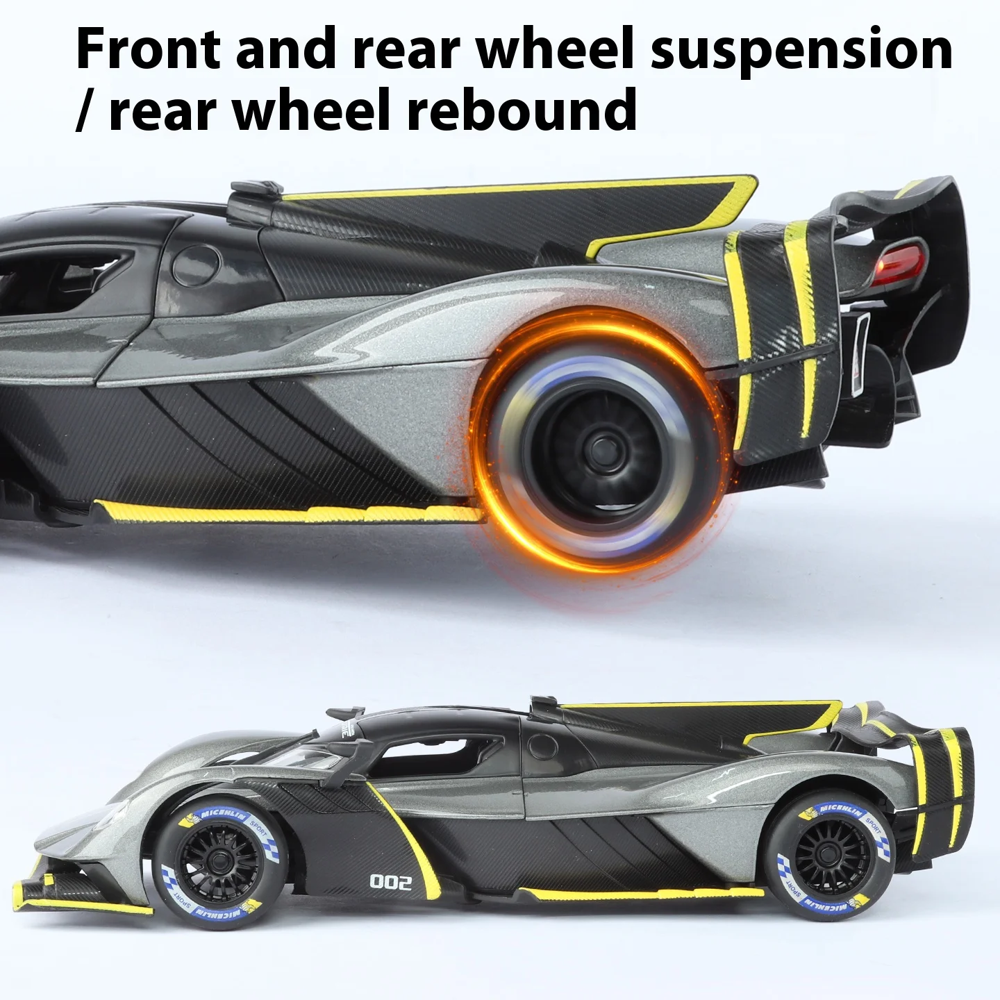 1/24 Martin Valkyrie Modello di Macchinine In Lega Pressofusa Suono Luce Porte Aperta Tirare Indietro Assorbimento Degli Urti Veicoli Giocattolo Regali Per Bambini