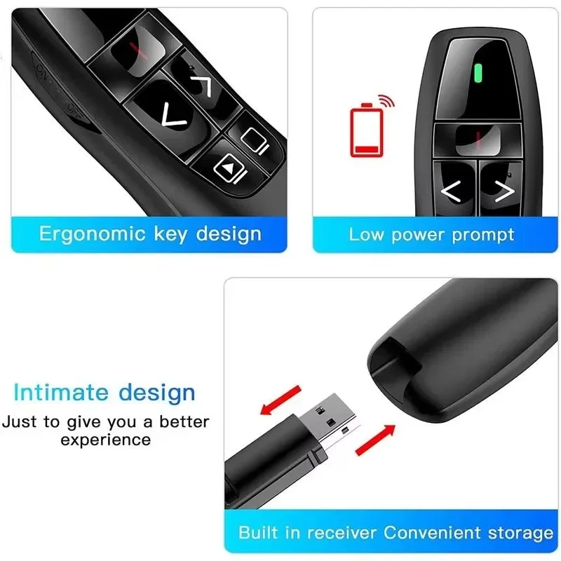 YP  pero ovládání převrátit klikátko 2.4ghz bezdrátový chytrý domácí USB powerpoint prezentační strana PPT daleký klikátko ukazatel RF presenter