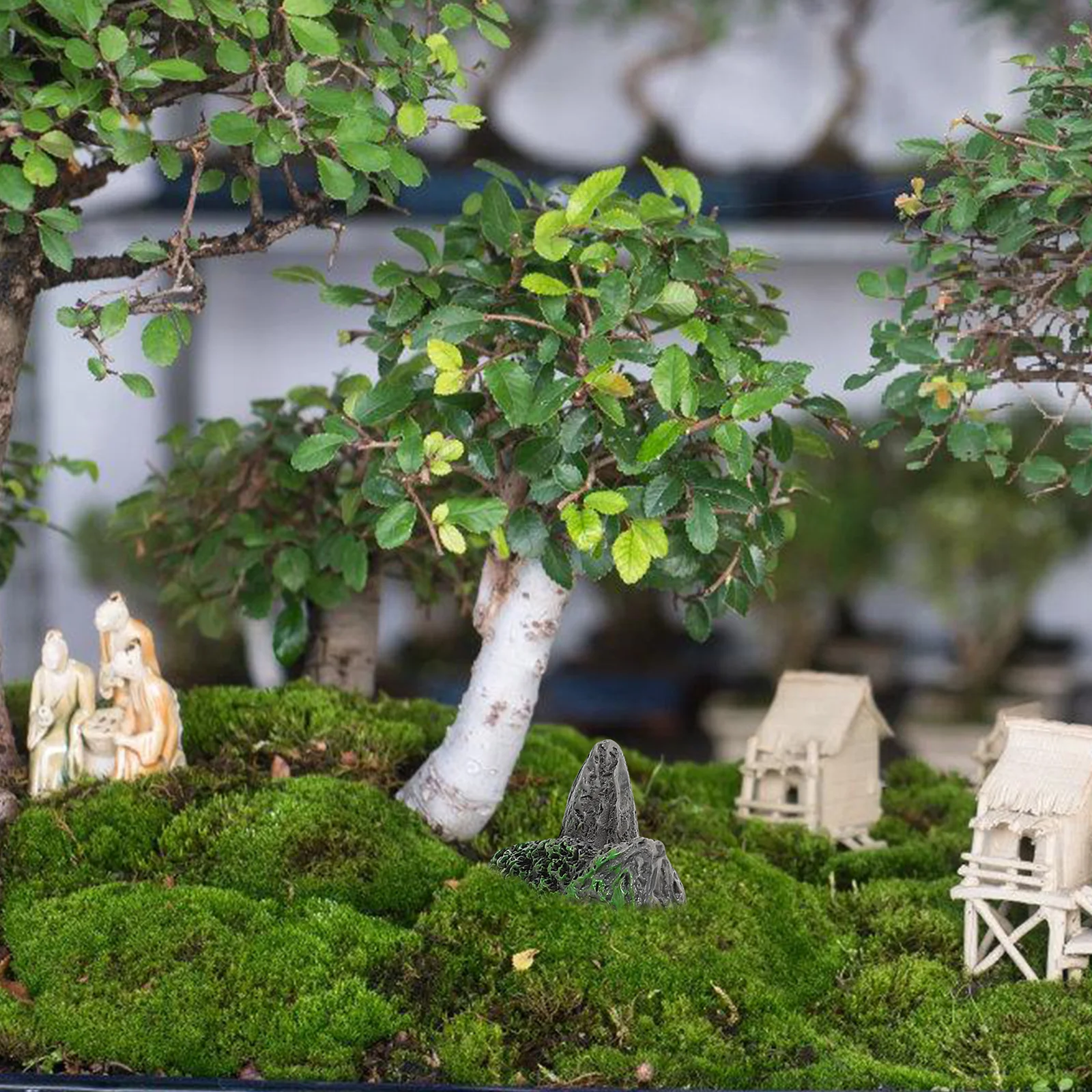 4 قطعة الجنينة المصغرة وهمية بونساي وعاء محاكاة حديقة ساحة ديكور الزهرية الجنينة المناظر الطبيعية زخرفة طاولة الرمل الزينة #1