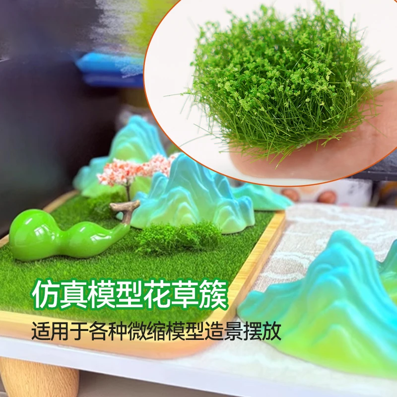 8 개/몫 혼합 큰 꽃 클러스터 모델 키트 Diy 마이크로 장면 레이아웃 디오라마 액세서리에 대한 소형 식물 재료
