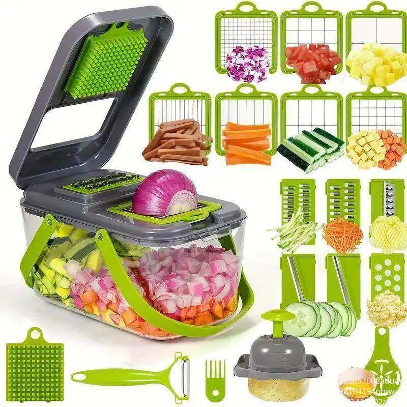 Multifunctional Vegetable Cutter for Home Kitchen Dice Potato Shredding Slicing Exclusive Stainless Steel Blade for Dicer