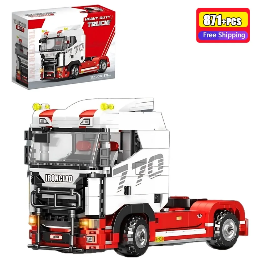 

871Pcs Europe Engineering Truck Building Blocks City Construction Trailer Tractor Vehicle Model Bricks Educational Toys For Boys