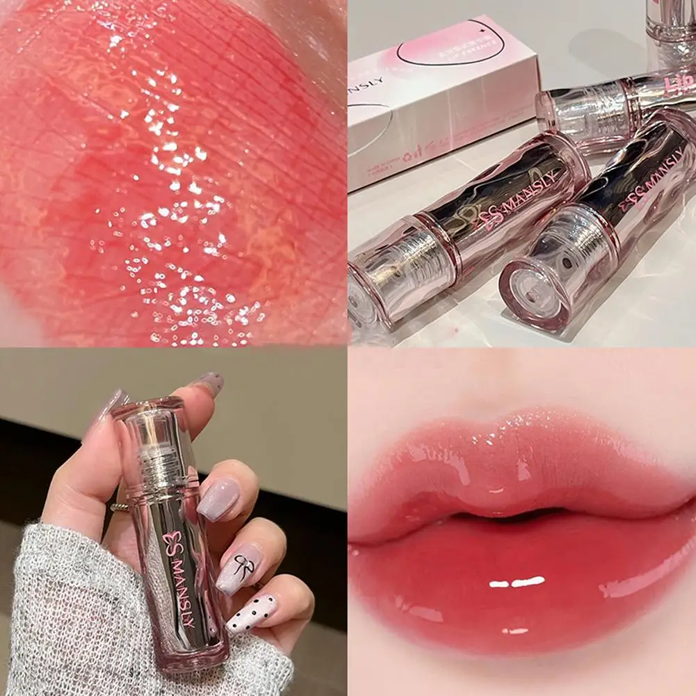 Mirror Jelly Lips Glaze Moisturizes Water Gloss Lip Gloss Long-Lasting Easy Halo-dyeing Liquid Lipstick Cosmetics