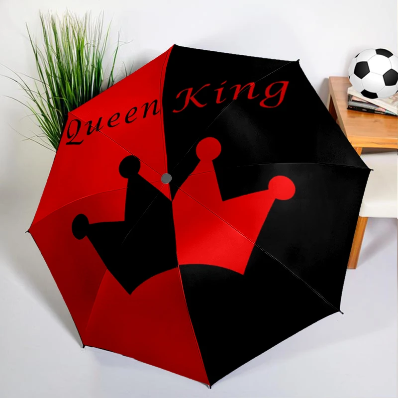 مظلة كلاسيكية VIP على شكل تاج مفتوحة/مغلقة أوتوماتيكية، إطار حديد قوي وهيكل 8 أضلاع، مظلة للنساء والرجال، هدايا عيد الميلاد #2
