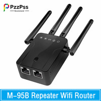 PzzPss Wireless M-95B Repeater Wifi Router 300M Signal Amplifier Extender 4 Antenna Router Signal Amplifier For Office Home