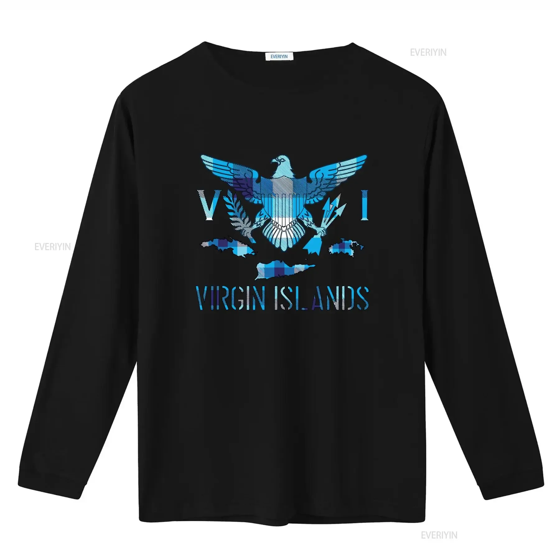 جزر العذراء الأزرق مدراس العلم تي شيرت USVI هدية vi رحلة عطلة خمر غسلها تنوعا للجنسين أوم أنيق مريح