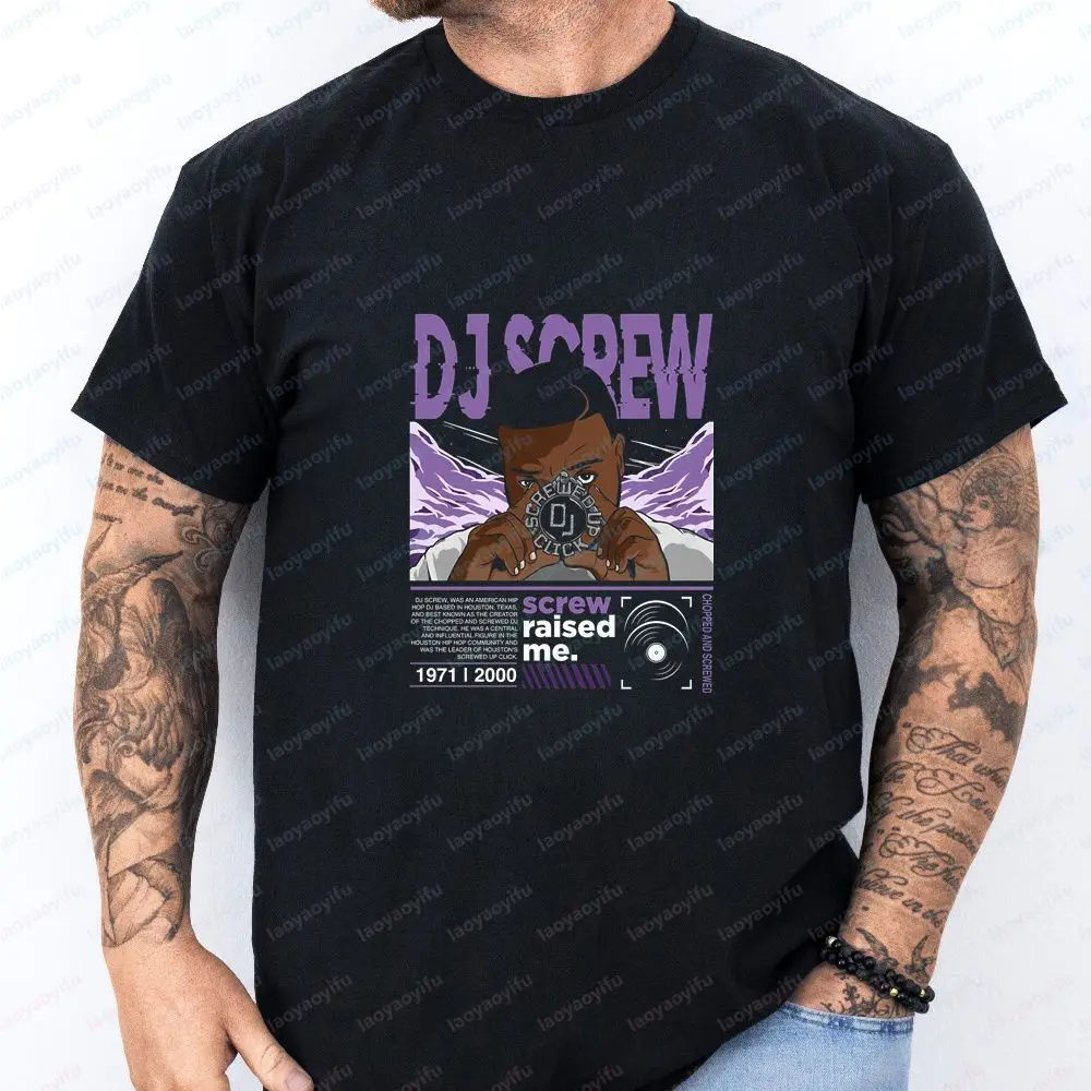 DJ Screw - Summer Casual Fashion Trend Versatile Short-sleeved Round-neck T-shirt Suitable for Both Men and Women