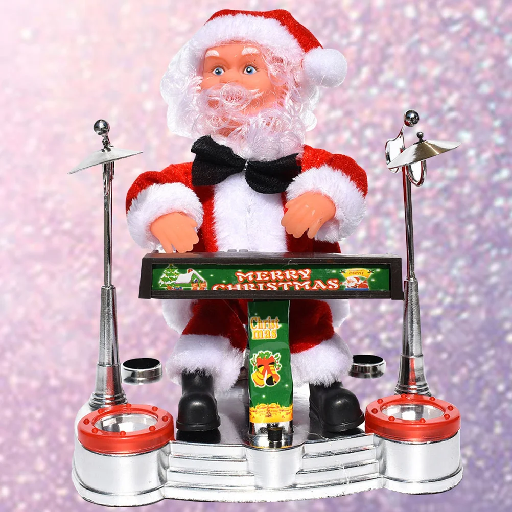 

Creative Santa Claus Toy Christmas Decor Operated Musical Moving Figure Holiday Decoration without