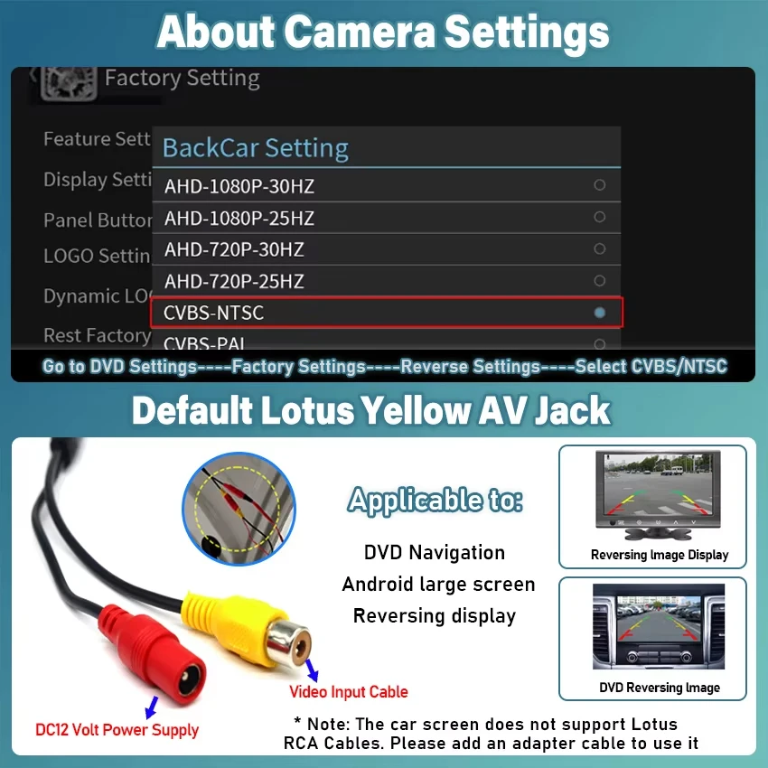 For Volvo S60 S60R S60L XC60 2001~2009 XC90 S80 1999~2006 V70 R XC70 2000~2007 HD Car Rear View Reverse Back up Parking Camera