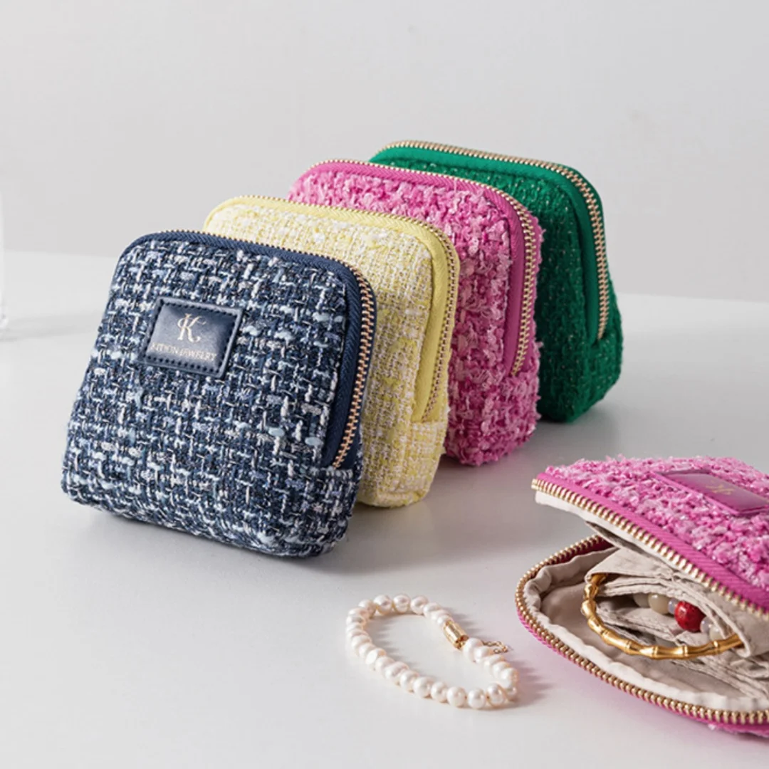 

Multi Layer Jewelry Bag Compact Mini Cosmetic Bag Jewelry Storage Bag Elegant Travel Jewelry Organizer For Holiday Travel