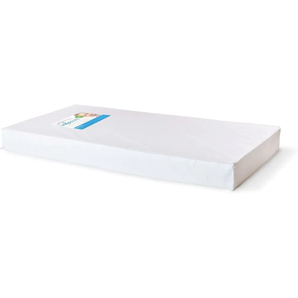 

Full Size 5 Durable Vinyl Crib Mattress, Easy Clean, Portable, Breathable for Cribs and Travel, White
