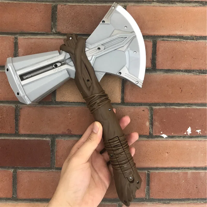 Cosplay Lighting Sound Stormbreaker Thunder Axe Prop Weapons Superhero Role Playing Thor's Hammer Safety PU Rubber Halloween
