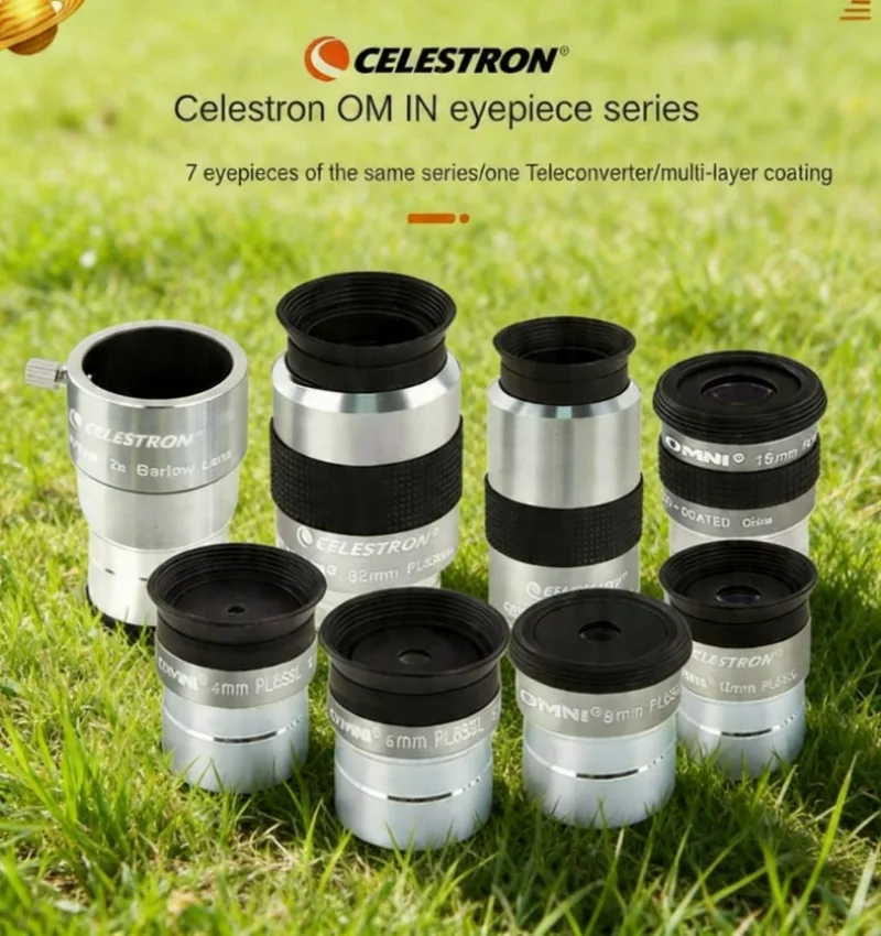 

Набор окуляров Celestron OMNI XLT с углом обзора 52 градуса, 2X, 4 мм, 6 мм, 9 мм, 12 мм, 15 мм, аксессуары для астрономических телескопов