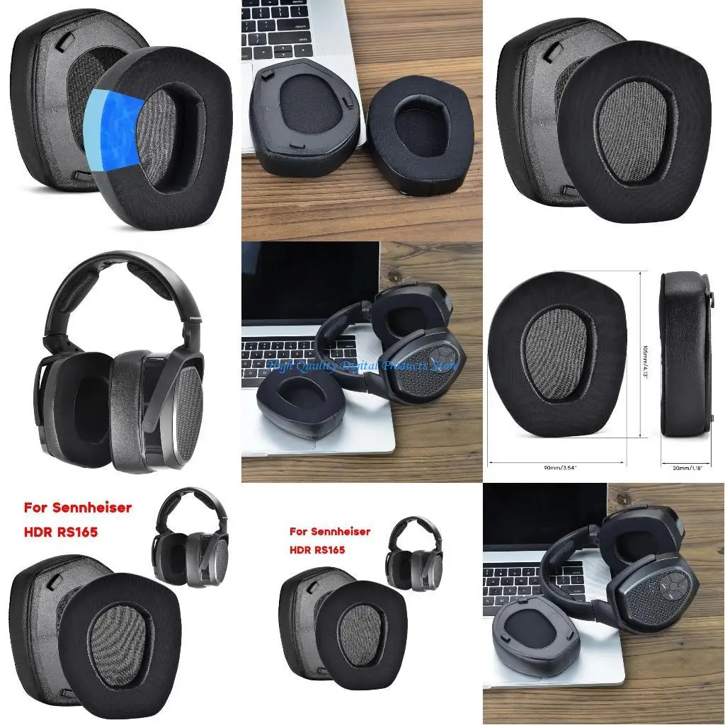

U2JE Breathable Cooling Earpads for HDR RS165 Earphone Earcups Ear Pads with Buckle