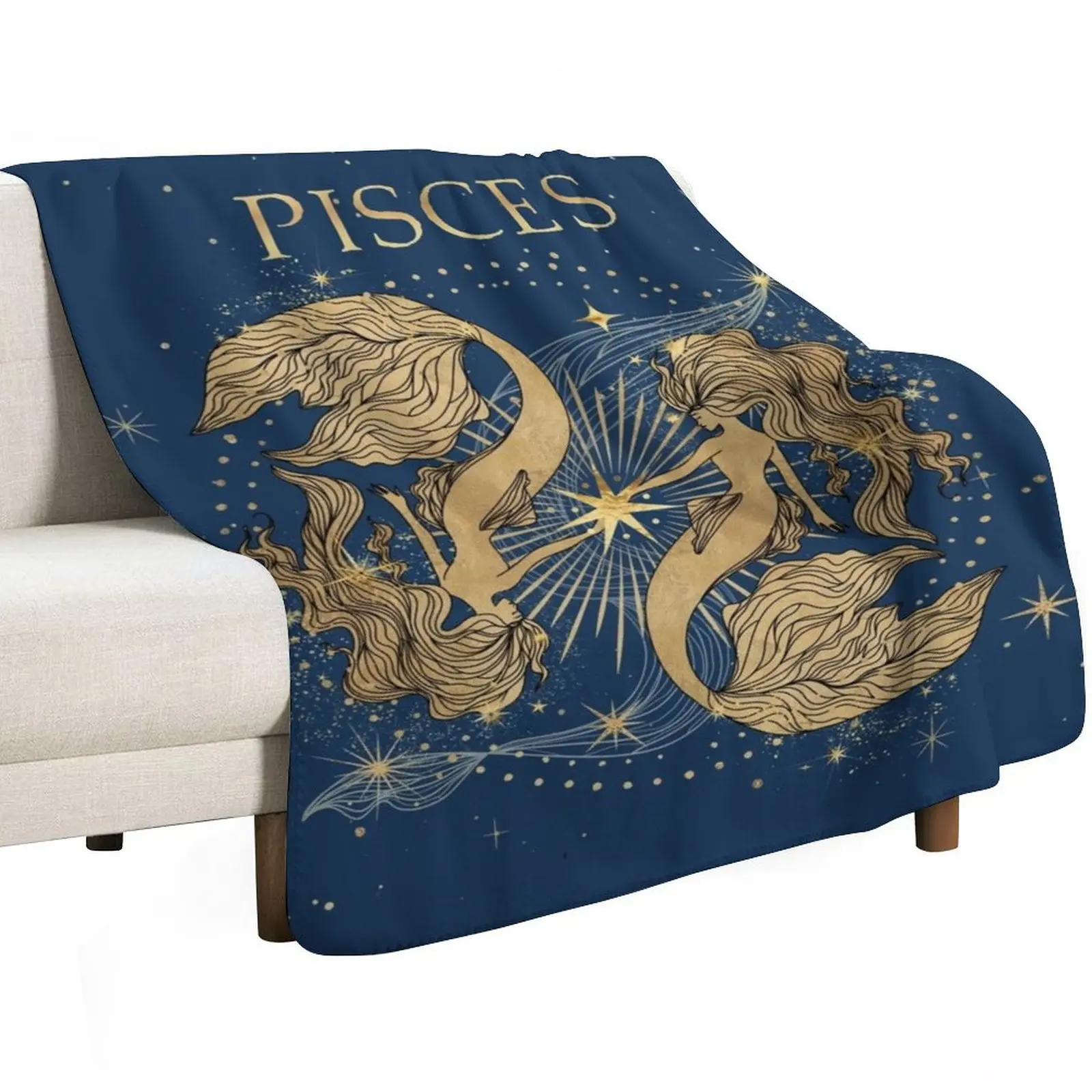 Pisces zodiac woman Throw Blanket Weighted Bed Fashionable Cute Soft Plaid Thermal bed plaid Blankets