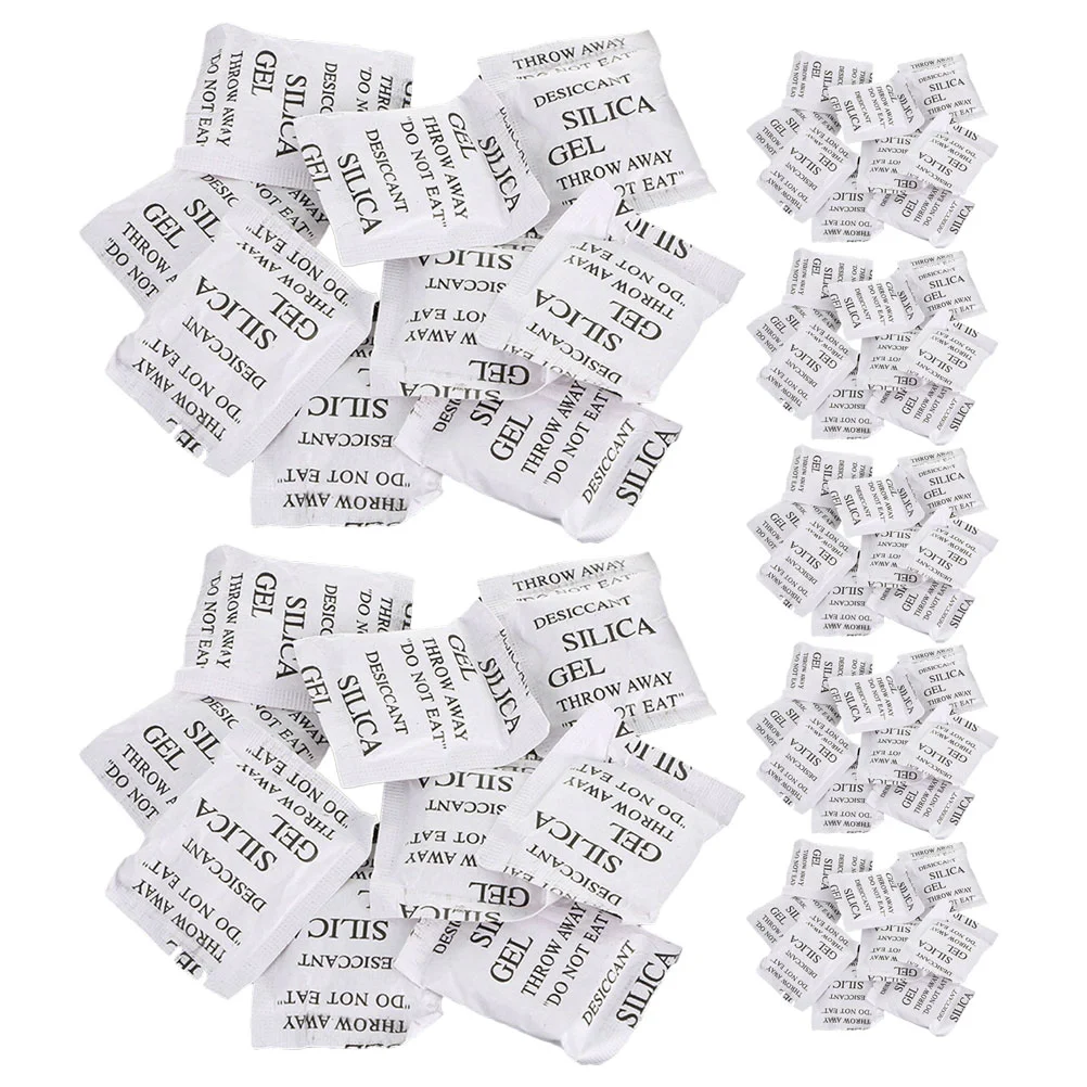 100 Pcs Silica Gel Desiccant Sachets Hygroscopic Agent Absorbent Bag Powder Anti Packets Bags Absorbing Moisture Absorbers