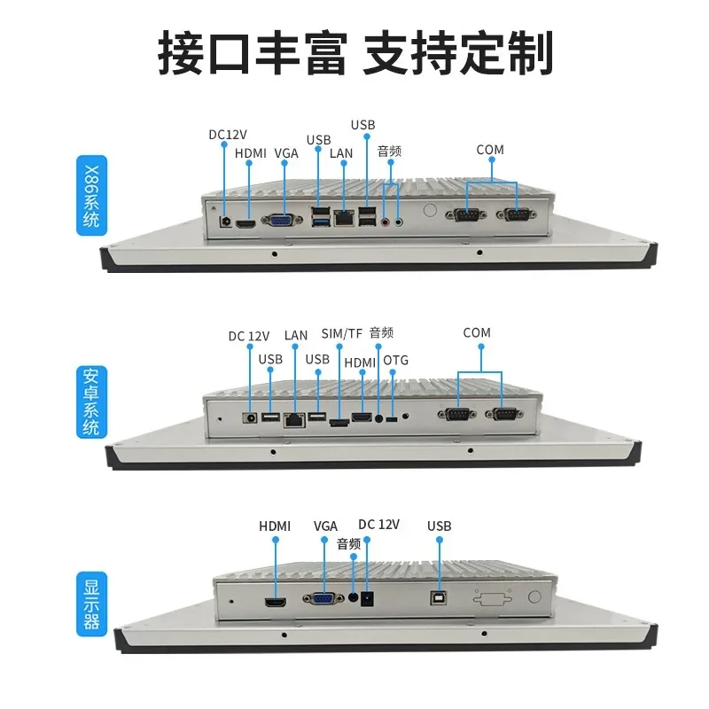 27-Inch embedded industrial control, touch computer all-in-one machine, ten-point capacitor industrial computer