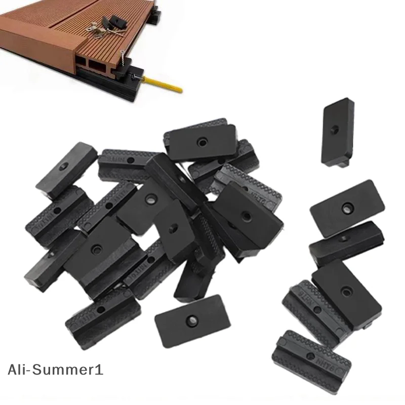 【E】100 Pcs Dovetail Composite Deck Clip Easy-assembly Outdoor Floor Yard Garden Outdoor Living Tools Accessories Secure