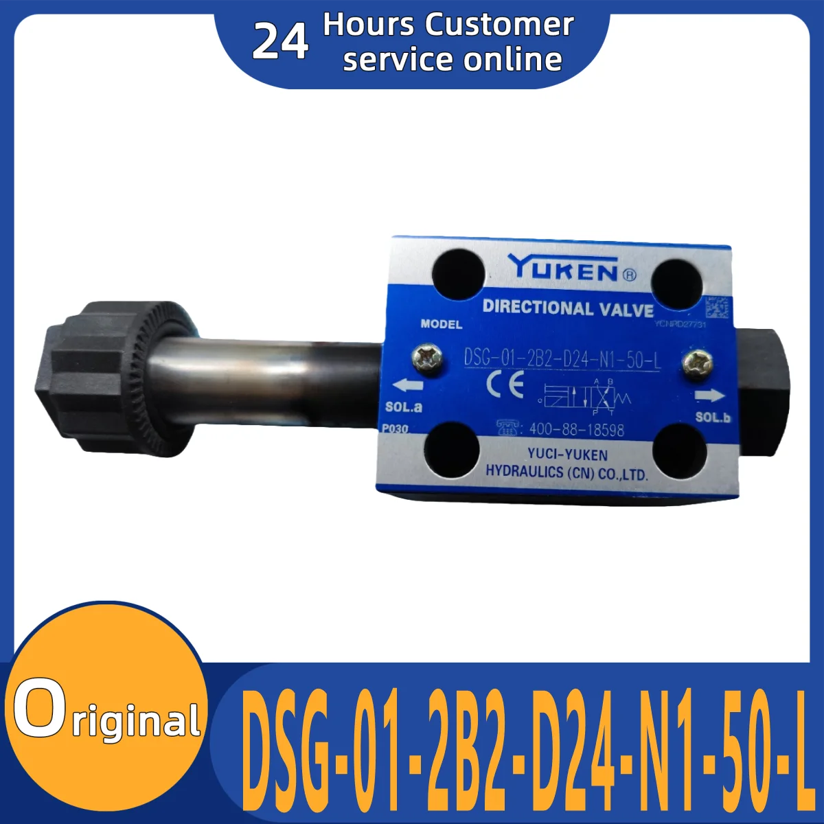 

Brand new original DSG-01-2B2-D24-N1-50-L DSG-01-2B2-D24-N1-50 oil research electromagnetic directional valve