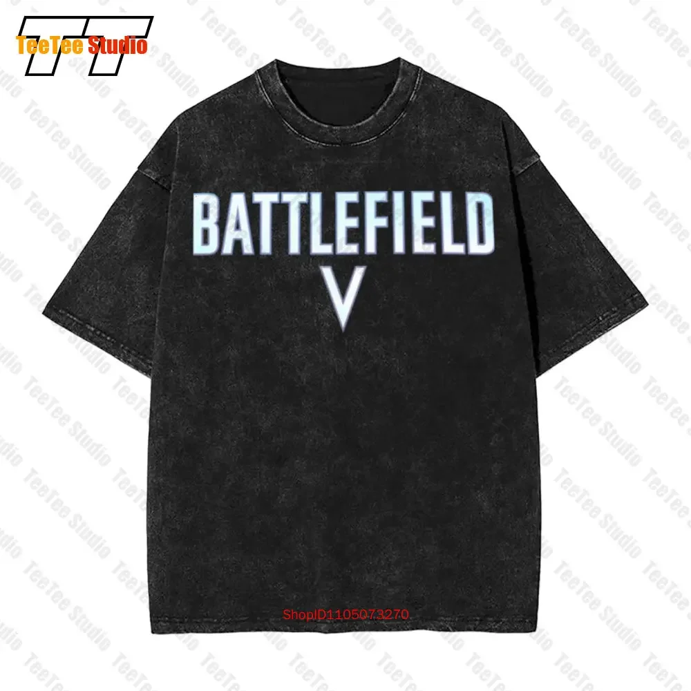 Battlefield V Battlefield Shooter Video Game Logo Daniel Recker Vintage Oversized T-Shirt CFXU