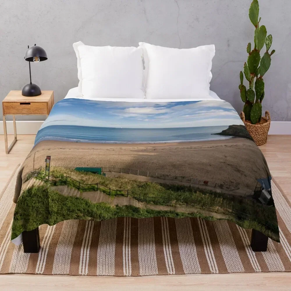 

King Edwards Bay, Tynemouth Throw Blanket Outdoor Soft Blanket for Picnic Beach Camping