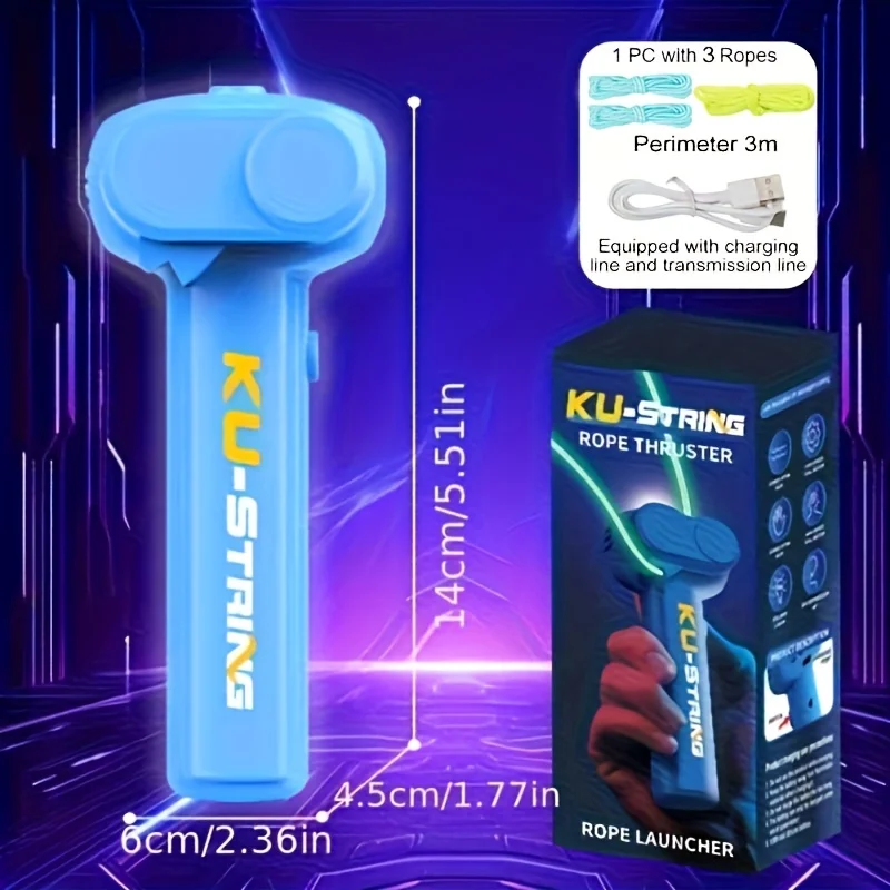 يتوهج في الظلام متعة الكهربائية ماجيك حبل الدافع قاذفة الأطفال في الهواء الطلق الغريبة الضغط ألعاب إبداعية للقطط والحيوانات الأليفة