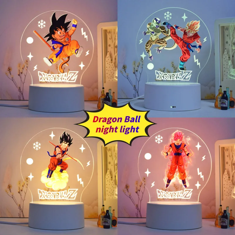 Dragon Ball Son Goku Hand-made 3D Nightlight High-color Cartoon Printing Student Dormitory Home Desktop Decoration Birthday Gift