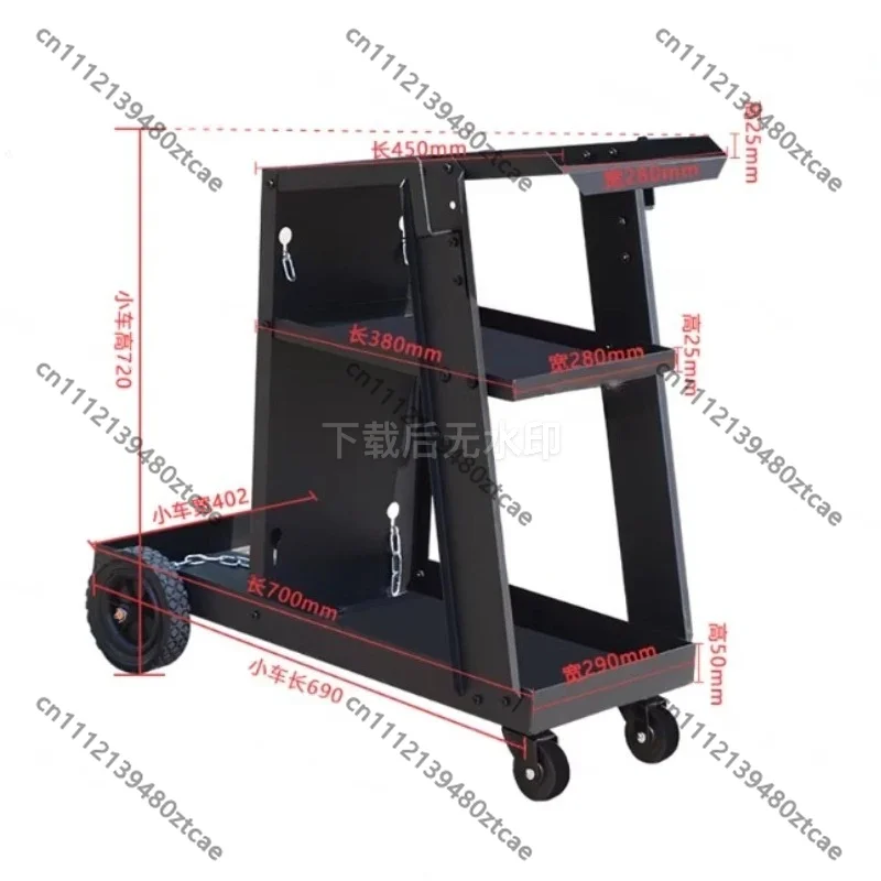 Multifunctional Welding Machine Tool Cart Trolley, Mobile Storage Shelf Organizer for Auto Repair and Workshop Use