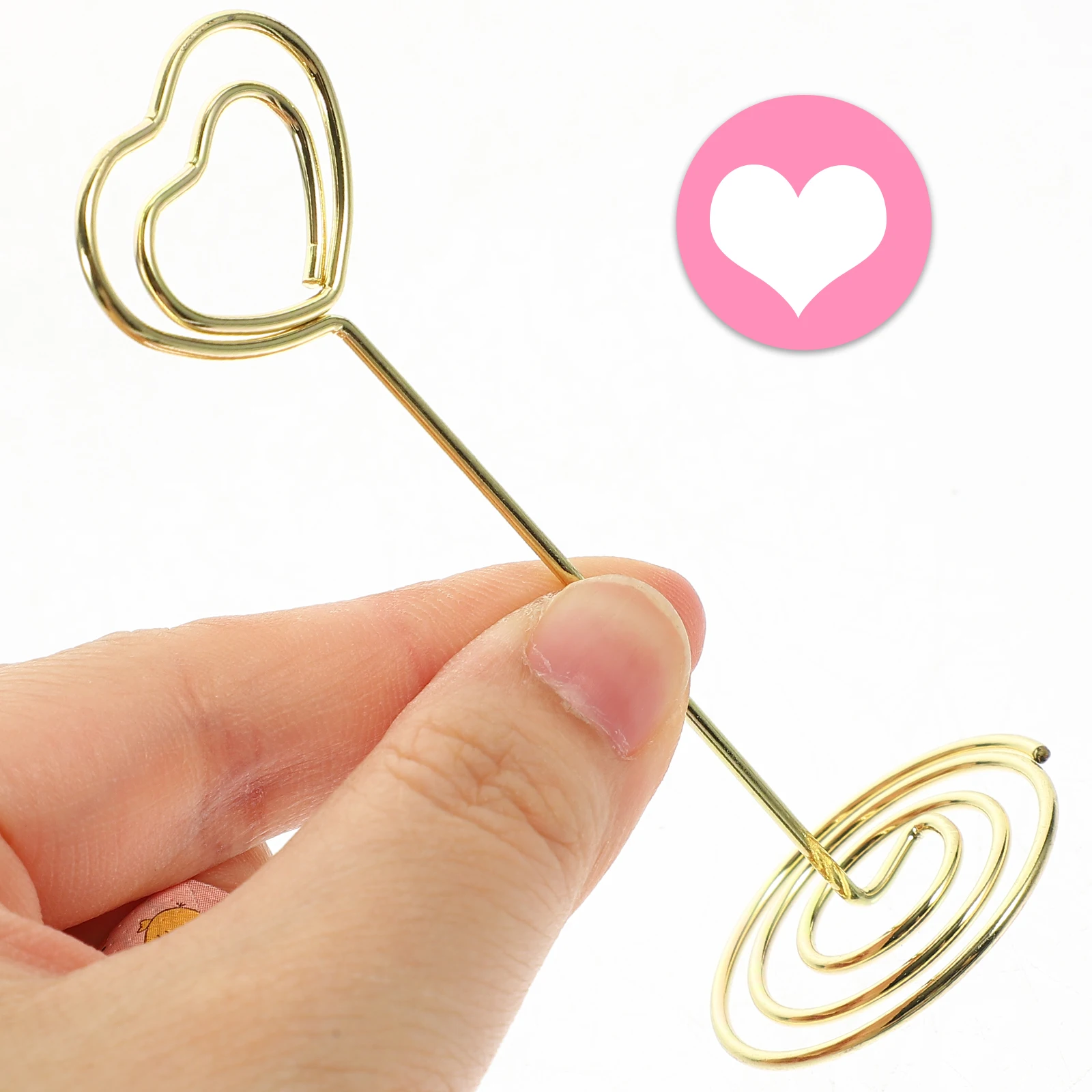

8Pcs Durable Aluminum Table Number Holders Colorful Mini Memo Clips for Celebrations