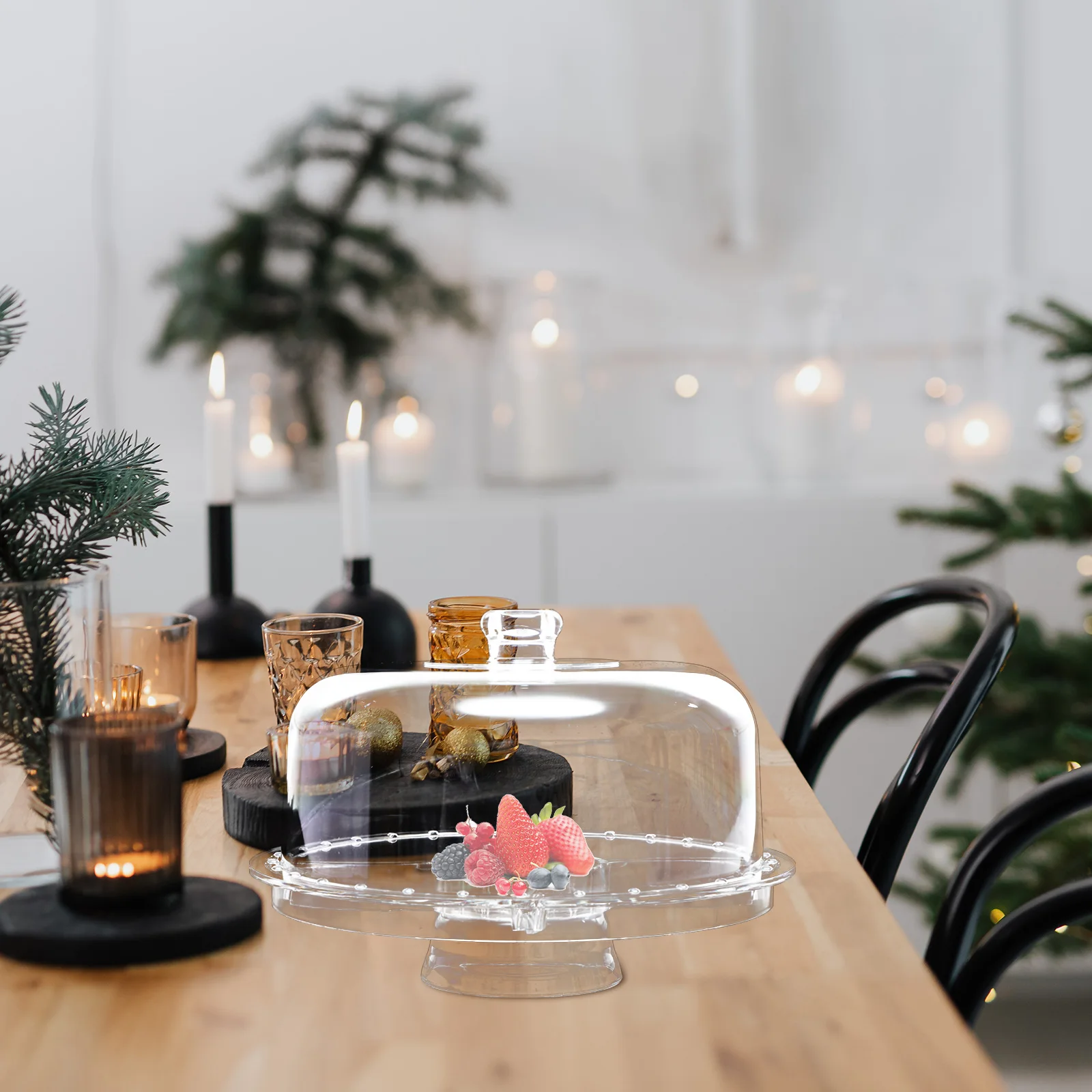 

Fruit Tray Cake Plate Clear Acrylic Dessert Stand Display Tray Premium Material Party Decoration Food Serving Base Design Snack