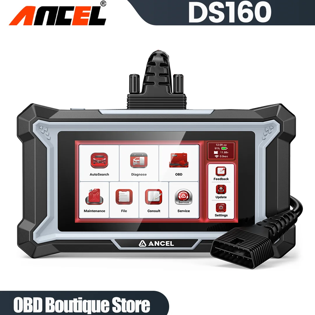 ANCEL DS160 OBD2 Scanner with 30+ Reset Services Automotive Fault Diagnostic Full System For Ford/KIA/Benz/Porsche