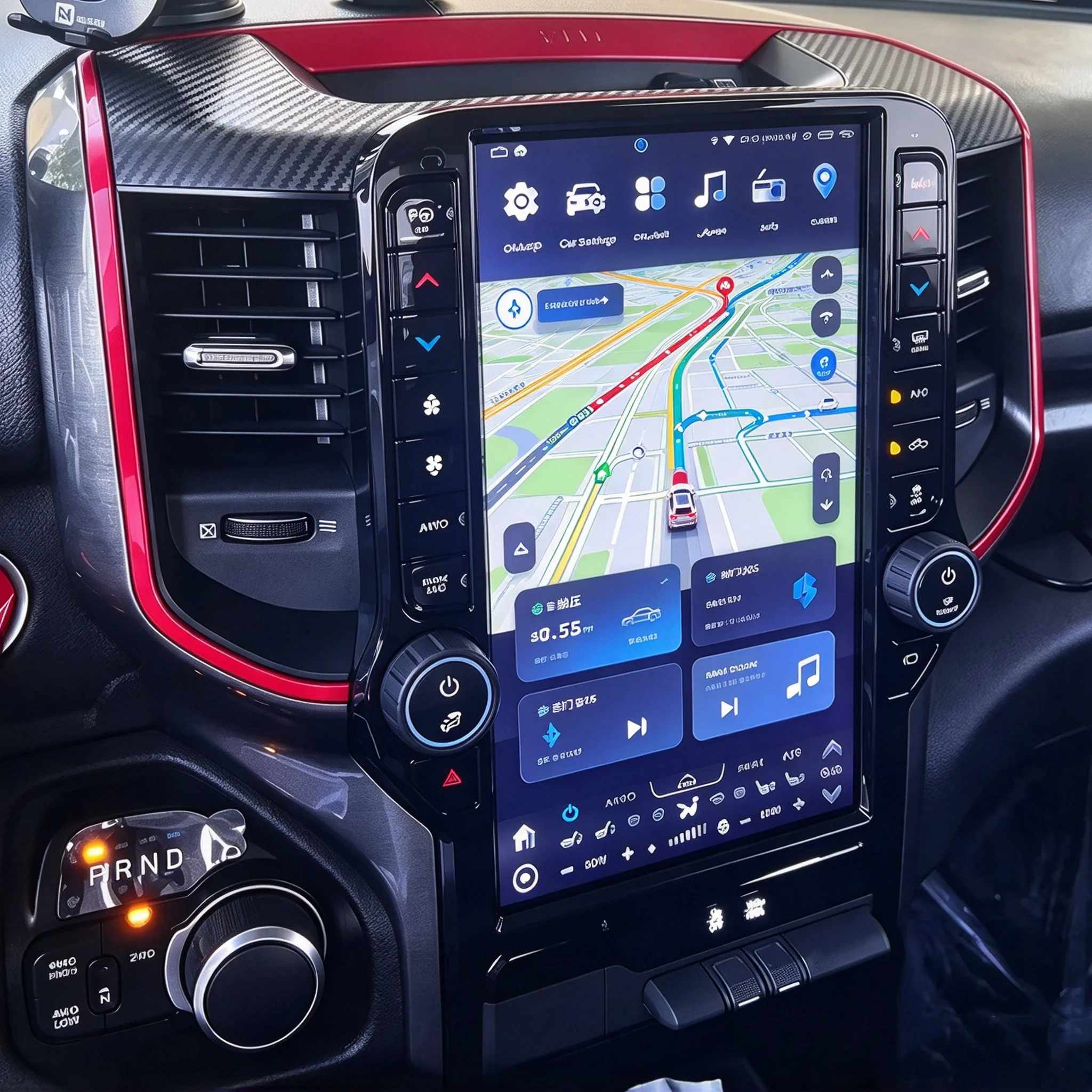 13.6 Inch Android 13 Car Radio For Dodge RAM 1500 2500 3500 2019 - 2022 Multimedia Auto Stereo Player Touch Screen GPS Head Unit