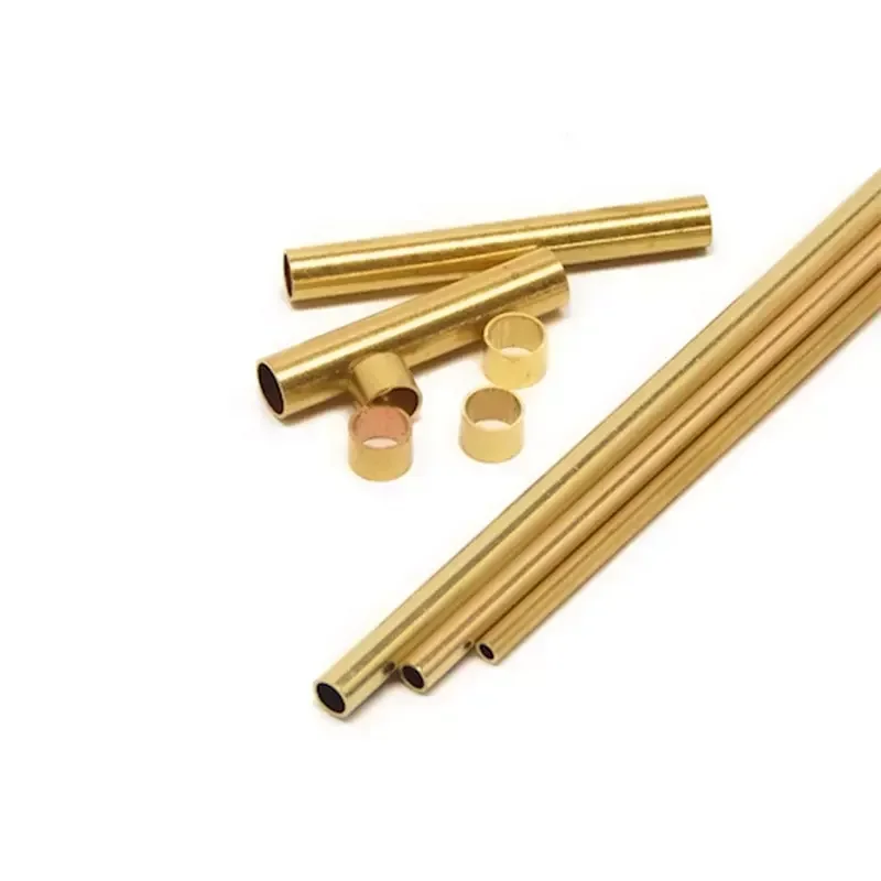 Brass pipe 2mm wall thickness 7-40mm OD brass tube 300mm 500mm length Straight tubing outer diameter modeling rod cutting DIY