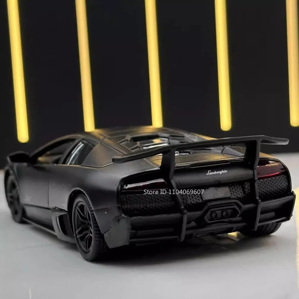 Modèle de voiture de sport Lamborghini Murcielago EVO 1:36, jouet en alliage moulé sous pression, portes ouvrables, simulation de recul, voitures de sport pour enfants, cadeaux
