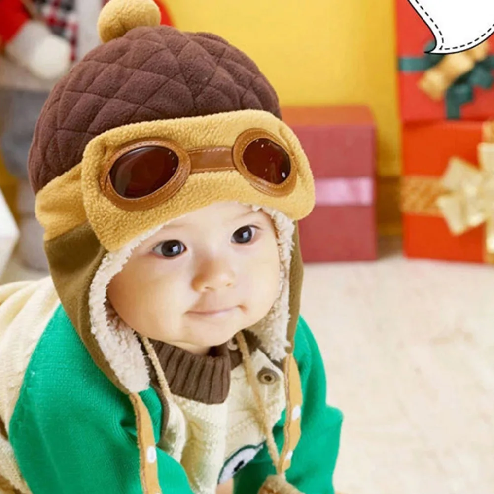 

2Pcs Pilot Winter Kids Kids Accessories Thermal Warm Cap Cotton Hats Boys Lightweight Portable Comfortable Accessories