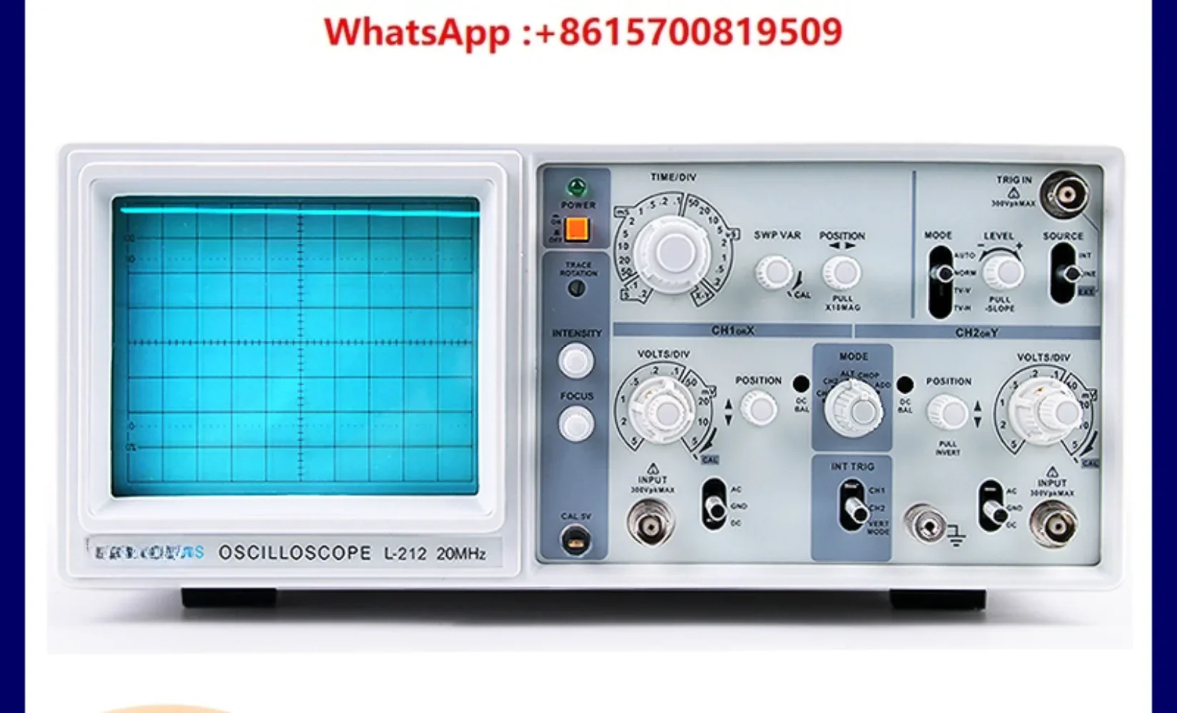 L-212 20MHZ Oscilloscope GOS-620 100M L50100 Dual Trace Dual Channel Analog Oscilloscope